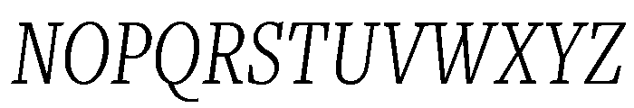 Freight Text Compressed Light Italic Font UPPERCASE