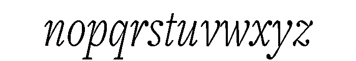 Freight Text Compressed Light Italic Font LOWERCASE