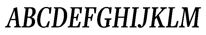 Freight Text Compressed Medium Italic Font UPPERCASE