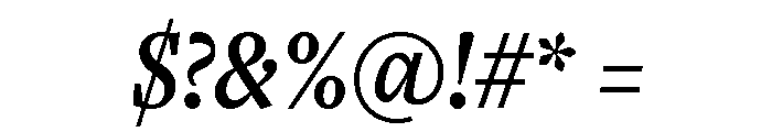 Freight Text Compressed Semi Bold Italic Font OTHER CHARS