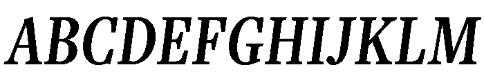 Freight Text Compressed Semi Bold Italic Font UPPERCASE