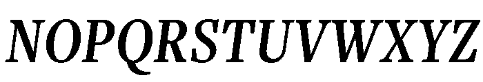 Freight Text Compressed Semi Bold Italic Font UPPERCASE