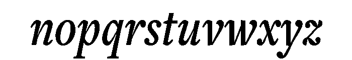 Freight Text Compressed Semi Bold Italic Font LOWERCASE