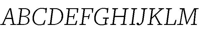 Freight Text Light Italic Font UPPERCASE