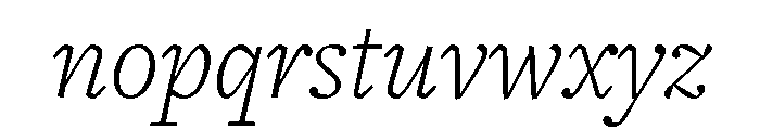 Freight Text Light Italic Font LOWERCASE