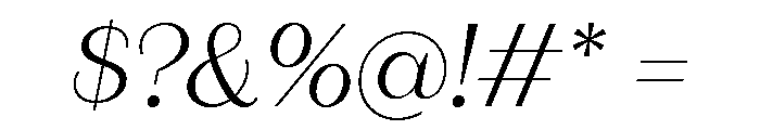 Fromage Light Italic Font OTHER CHARS