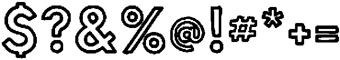 FS CapsOutlineBold otf (700) Font OTHER CHARS