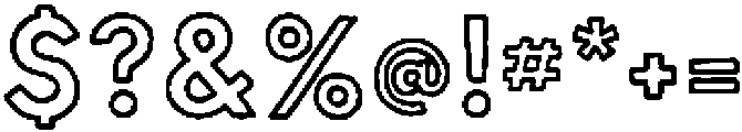 FS CapsOutlineRegular otf (400) Font OTHER CHARS