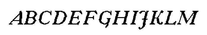 fs jenson 1 italic Regular Font UPPERCASE