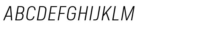 FS Industrie Narrow Book Italic Font UPPERCASE