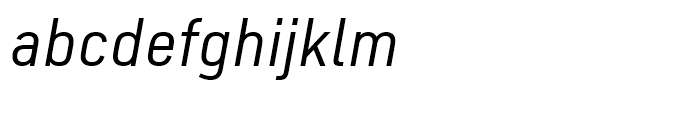 FS Industrie Narrow Italic Font LOWERCASE