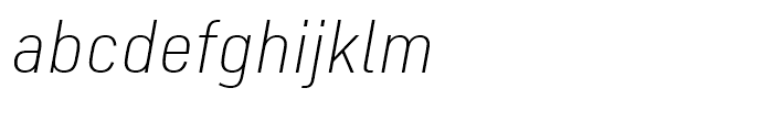 FS Industrie Narrow Light Italic Font LOWERCASE