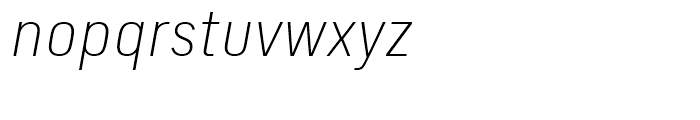 FS Industrie Narrow Light Italic Font LOWERCASE