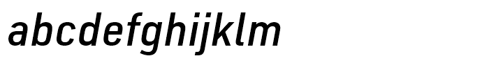 FS Industrie Narrow Medium Italic Font LOWERCASE