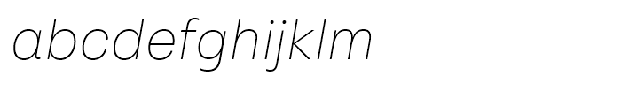 FS Koopman Thin Italic Font LOWERCASE