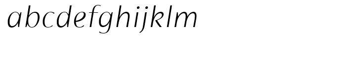 FS Siena Thin Italic Font LOWERCASE
