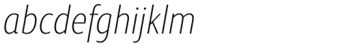 FS Albert Pro Narrow Thin Italic Font LOWERCASE