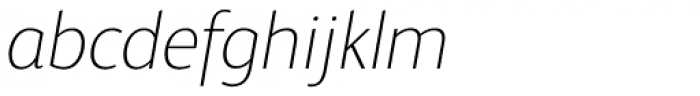 FS Albert Thin Italic Font LOWERCASE