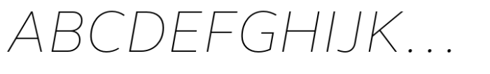 FS Elliot Paneuropean Thin Italic Font UPPERCASE