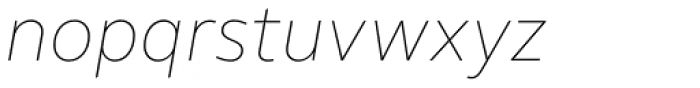 FS Elliot Thin Italic Font LOWERCASE