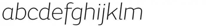 FS Emeric Thin Italic Font LOWERCASE