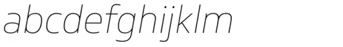 FS Hackney Thin Italic Font LOWERCASE