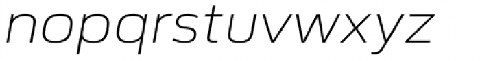 FS Industrie Extended Light Italic Font LOWERCASE