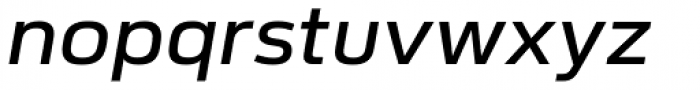 FS Industrie Extended Medium Italic Font LOWERCASE