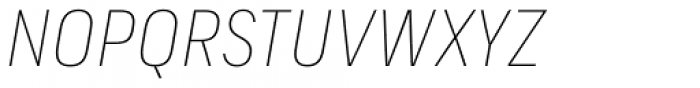 FS Industrie Narrow Thin Italic Font UPPERCASE