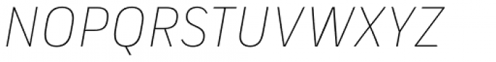 FS Industrie Thin Italic Font UPPERCASE