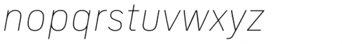 FS Industrie Thin Italic Font LOWERCASE
