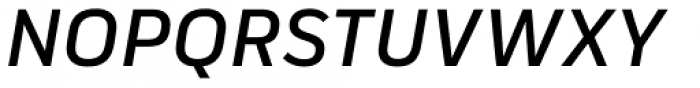FS Industrie Wide Medium Italic Font UPPERCASE