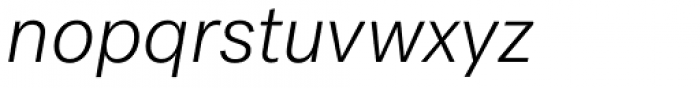 FS Koopman Light Italic Font LOWERCASE