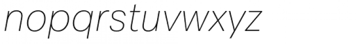 FS Koopman Thin Italic Font LOWERCASE