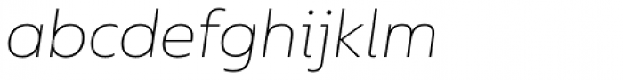 FS Lucas Thin Italic Font LOWERCASE