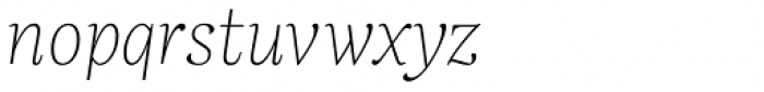 FS Neruda Thin Italic Font LOWERCASE