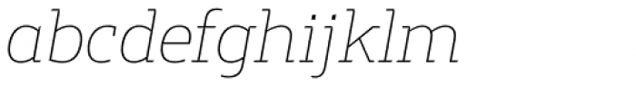 FS Silas Slab Thin Italic Font LOWERCASE