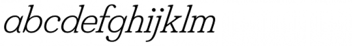 FS Split Serif Light Italic Font LOWERCASE
