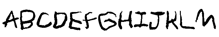 FT RoughyHand Font UPPERCASE