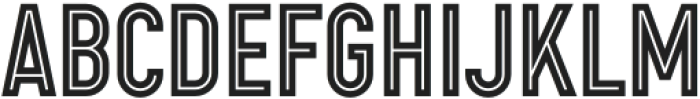 FT Graphitte Condensed Inline otf (400) Font LOWERCASE