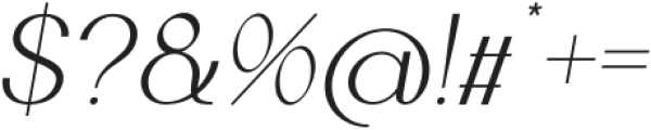 FT Milky Italic otf (400) Font OTHER CHARS