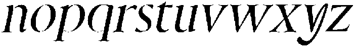 FT Pavielle Italic otf (400) Font LOWERCASE