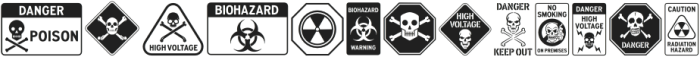 FTY ToxIcons Warning Signs Regular otf (400) Font UPPERCASE