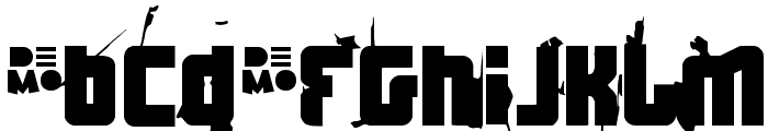 FT 3 the hard way RMXwhippedDEMO Font LOWERCASE