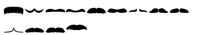 FT Bronson Mustache Dingbats Font LOWERCASE