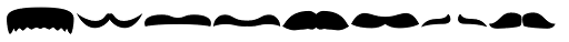 FT Bronson Mustache Dingbats Font LOWERCASE