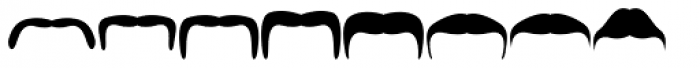 FT Bronson Mustache Dingbats Font LOWERCASE