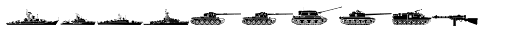FT Military Dingbats Font LOWERCASE