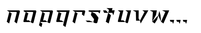 FTY Ultra Chiseled Italic Oblique Font LOWERCASE