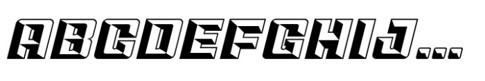 FTY Ultra Chiseled Regular Oblique Font UPPERCASE